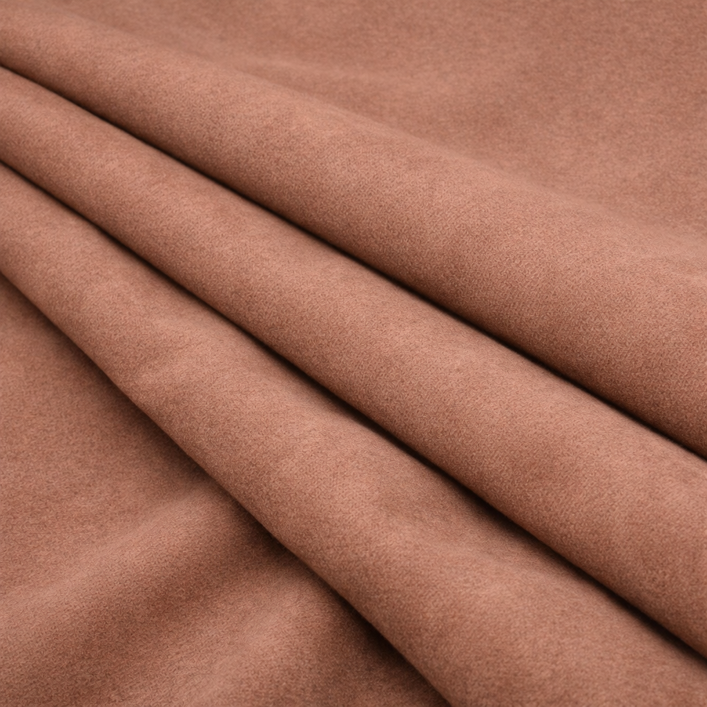 Hochwertiger Cashmere-Wollstoff mit besonders weicher Haptik und feiner, matter Oberfläche in warmem Naturbraun