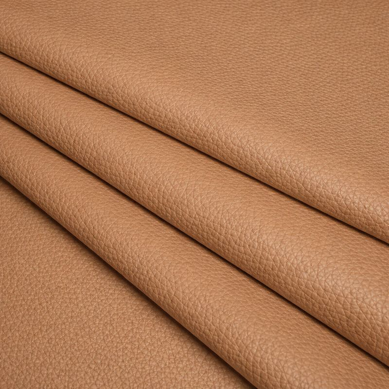 Genarbtes Box Land Leder in warmem Braunton, vollnarbiges italienisches Glattleder mit natürlicher Narbung und robuster Oberfläche