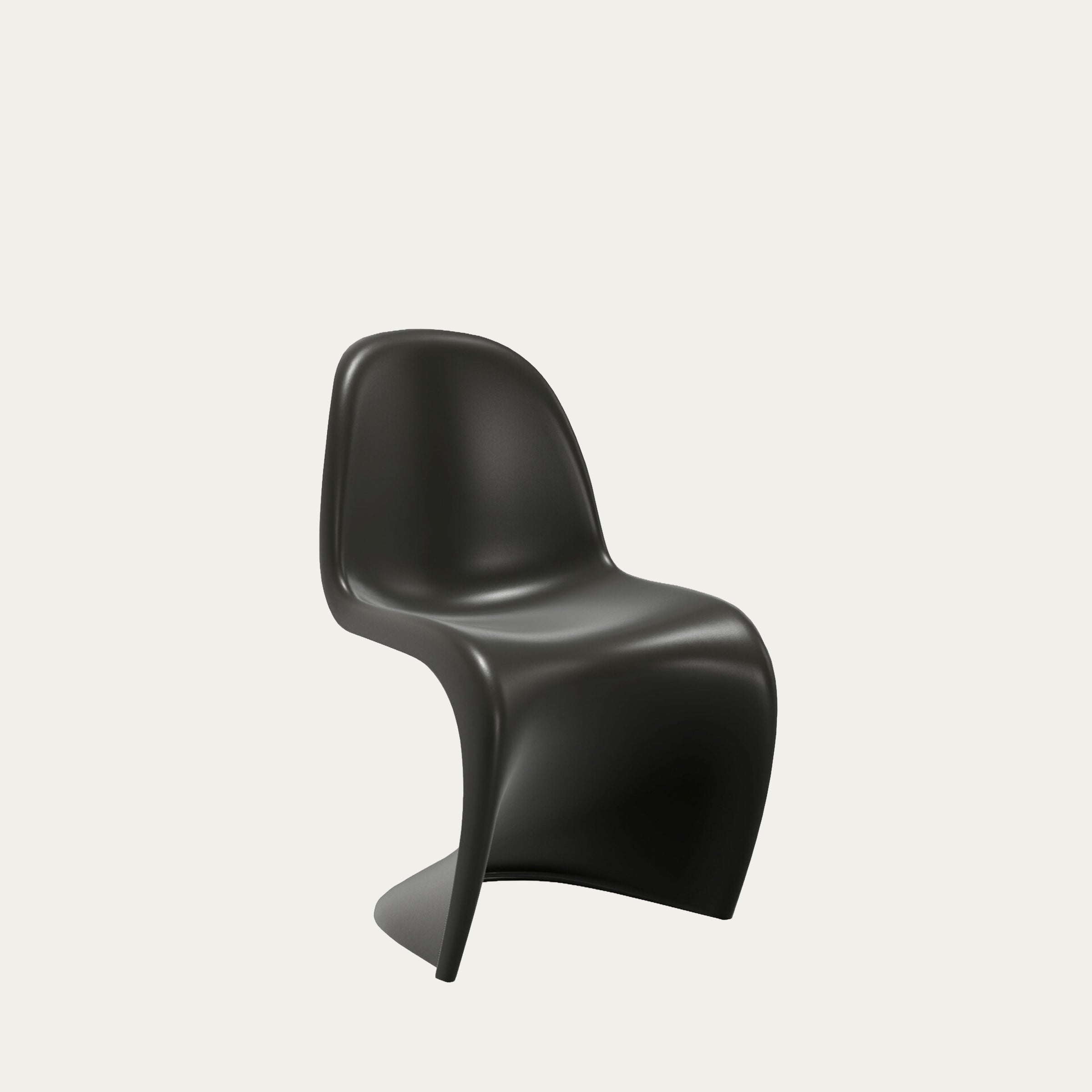 Schwarzer Panton Chair von Verner Panton – moderner Kunststoff-Freischwinger